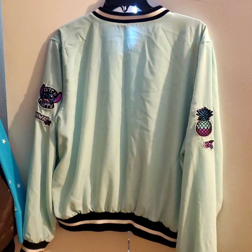Disney Lilo & Stitch Patched Girls Satin Souvenir Jacket💙🤍 - Picture 14 of 16